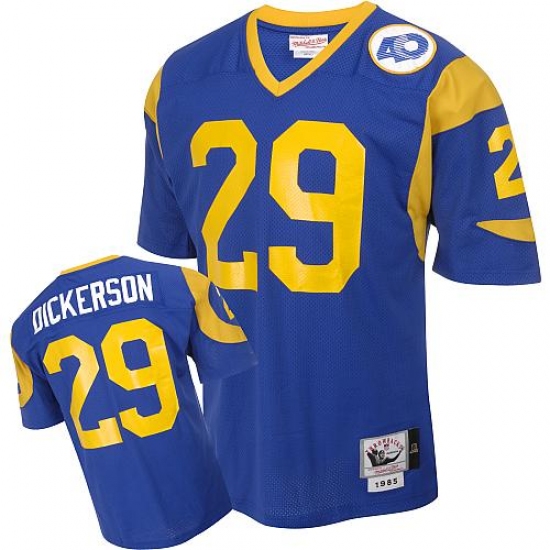 Mitchell and Ness Los Angeles Rams 29 Eric Dickerson Authentic Blue Throwback NFL Jersey