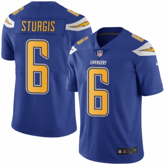 Youth Nike Los Angeles Chargers 6 Caleb Sturgis Limited Electric Blue Rush Vapor Untouchable NFL Jersey