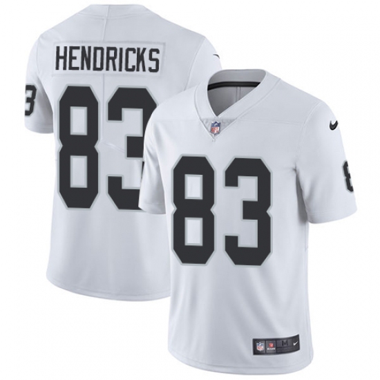 Youth Nike Oakland Raiders 83 Ted Hendricks White Vapor Untouchable Limited Player NFL Jersey