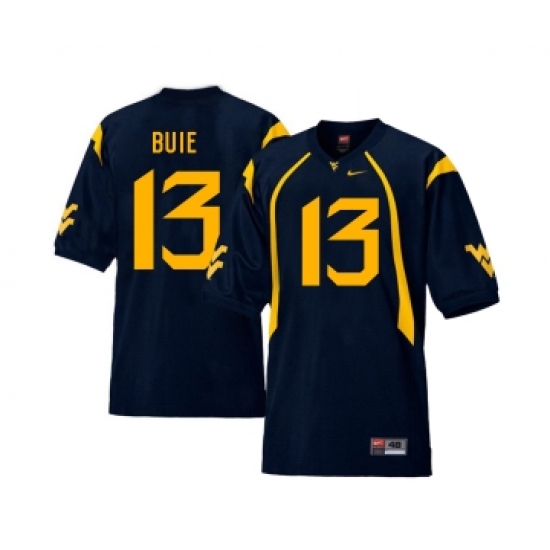 West Virginia Mountaineers 13 Andrew Buie Navy College Football Jersey