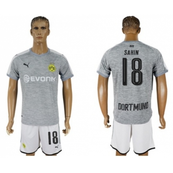 Dortmund 18 Sahin Grey Soccer Club Jersey