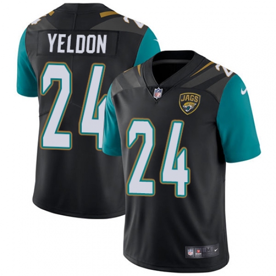 Youth Nike Jacksonville Jaguars 24 T.J. Yeldon Black Alternate Vapor Untouchable Limited Player NFL Jersey