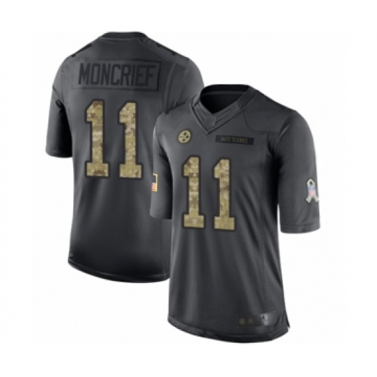Men's Pittsburgh Steelers 11 Donte Moncrief Limited Black 2016 Salute to Service Football Jersey