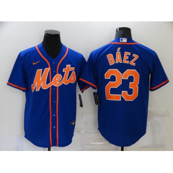 Men's Nike New York Mets 23 Keon Broxton Blue Game Authentic Baseball Jersey