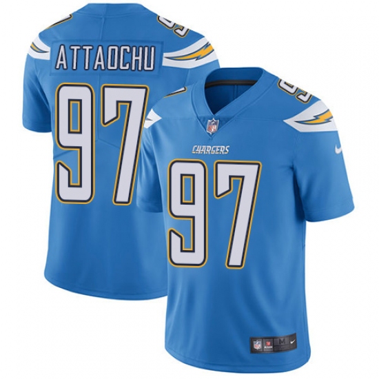 Youth Nike Los Angeles Chargers 97 Jeremiah Attaochu Electric Blue Alternate Vapor Untouchable Limited Player NFL Jersey