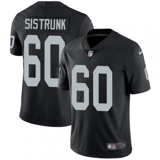 Youth Nike Oakland Raiders 60 Otis Sistrunk Black Team Color Vapor Untouchable Limited Player NFL Jersey