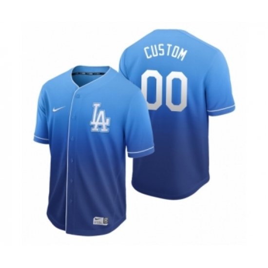 Los Angeles Dodgers Custom Royal Fade Nike Jersey