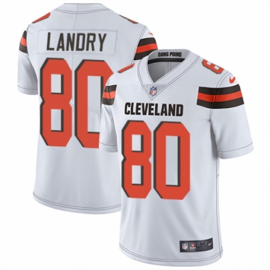 Men's Nike Cleveland Browns 80 Jarvis Landry White Vapor Untouchable Limited Player NFL Jersey