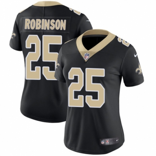 Women's Nike New Orleans Saints 25 Patrick Robinson Black Team Color Vapor Untouchable Limited Player NFL Jersey