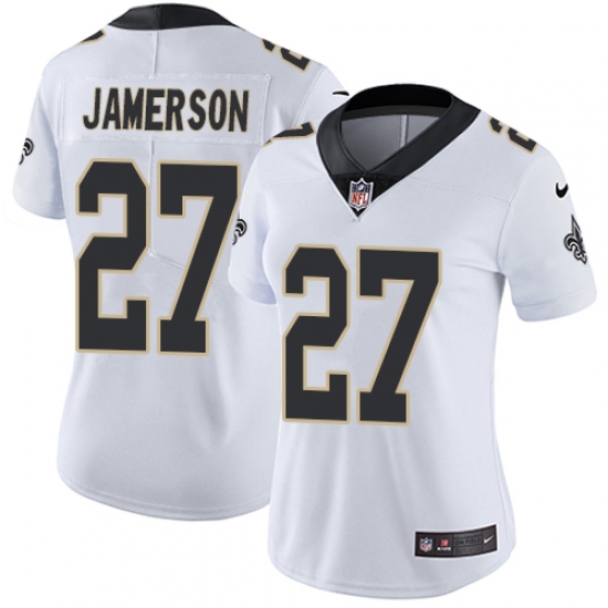 Women's Nike New Orleans Saints 27 Natrell Jamerson White Vapor Untouchable Limited Player NFL Jersey