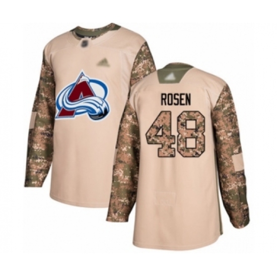 Youth Colorado Avalanche 48 Calle Rosen Authentic Camo Veterans Day Practice Hockey Jersey