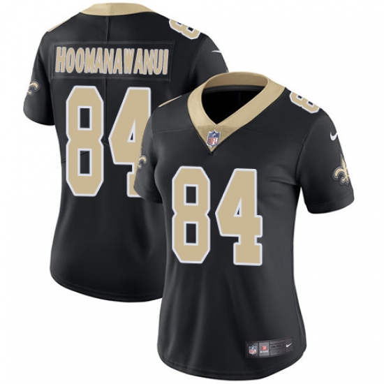 Women's Nike New Orleans Saints 84 Michael Hoomanawanui Black Team Color Vapor Untouchable Limited Player NFL Jersey