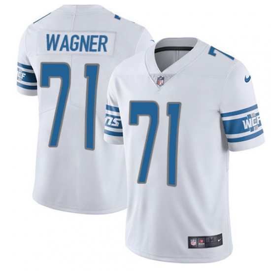 Men's Nike Detroit Lions 71 Ricky Wagner Elite White NFL Jersey