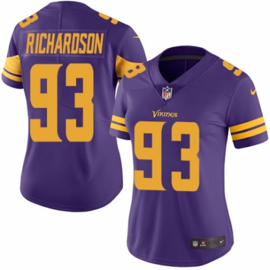 Women's Nike Minnesota Vikings 93 Sheldon Richardson Limited Purple Rush Vapor Untouchable NFL Jersey