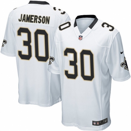 Men's Nike New Orleans Saints 30 Natrell Jamerson Game White NFL Jersey
