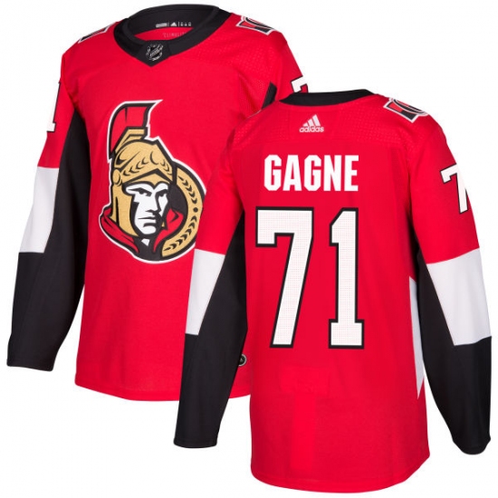 Youth Adidas Ottawa Senators 71 Gabriel Gagne Authentic Red Home NHL Jersey