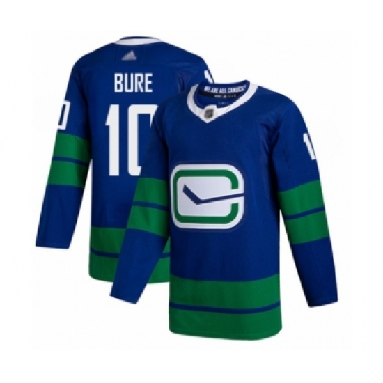Men's Vancouver Canucks 10 Pavel Bure Authentic Royal Blue Alternate Hockey Jersey