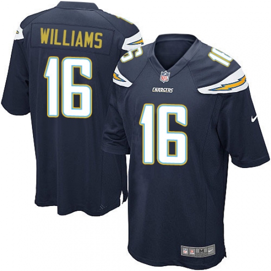 Men's Nike Los Angeles Chargers 16 Tyrell Williams Game Navy Blue Team Color NFL Jersey