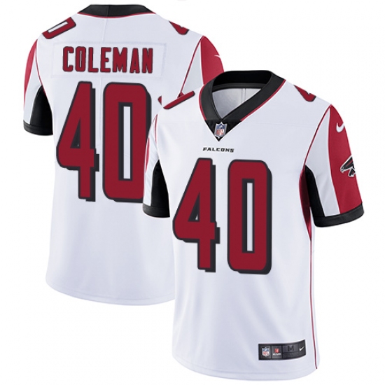 Youth Nike Atlanta Falcons 40 Derrick Coleman Elite White NFL Jersey