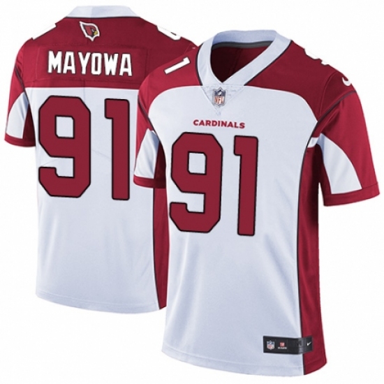 Men's Nike Arizona Cardinals 91 Benson Mayowa White Vapor Untouchable Limited Player NFL Jersey