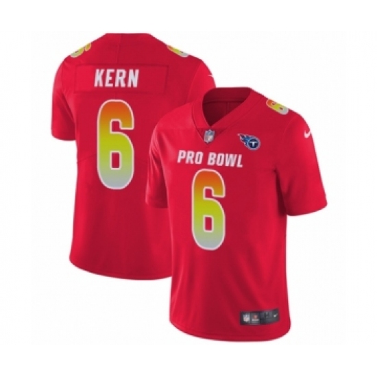 Men's Nike Tennessee Titans 6 Brett Kern Limited Red AFC 2019 Pro Bowl NFL Jersey