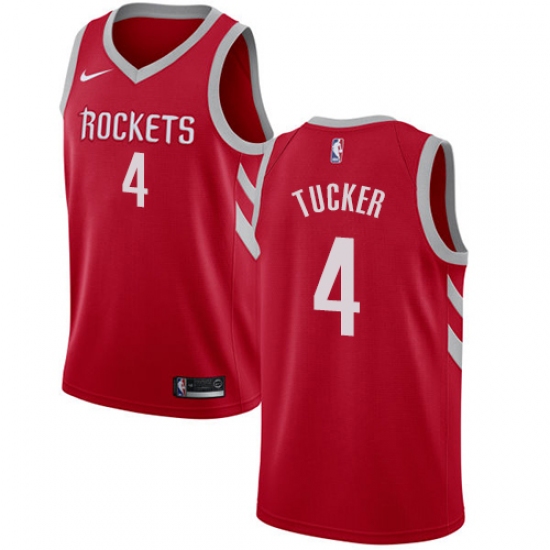 Men's Nike Houston Rockets 4 PJ Tucker Red NBA Swingman Icon Edition Jersey