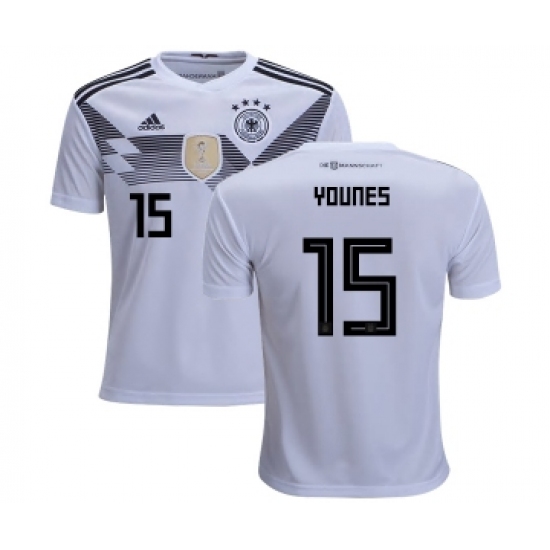 Germany 15 Younes White Home Kid Soccer Country Jersey