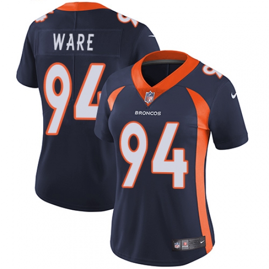 Women's Nike Denver Broncos 94 DeMarcus Ware Elite Navy Blue Alternate NFL Jersey