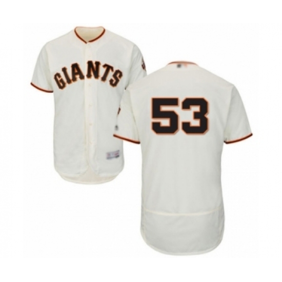 Men's San Francisco Giants 53 Austin Slater Cream Home Flex Base Authentic Collection Baseball Player Jersey
