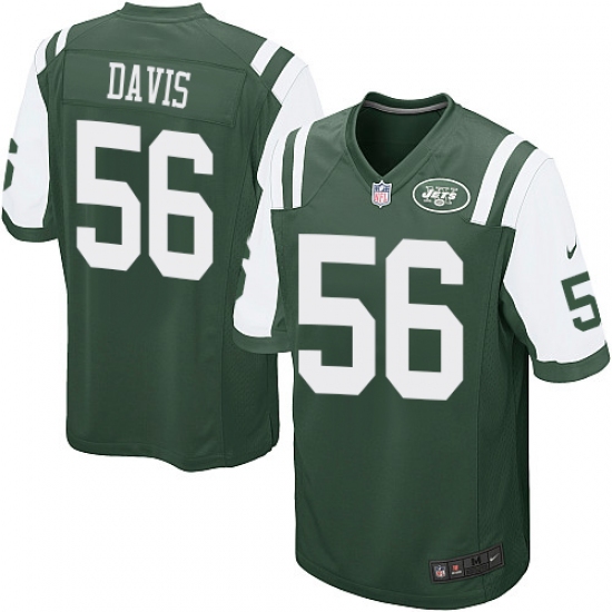 Men's Nike New York Jets 56 DeMario Davis Game Green Team Color NFL Jersey