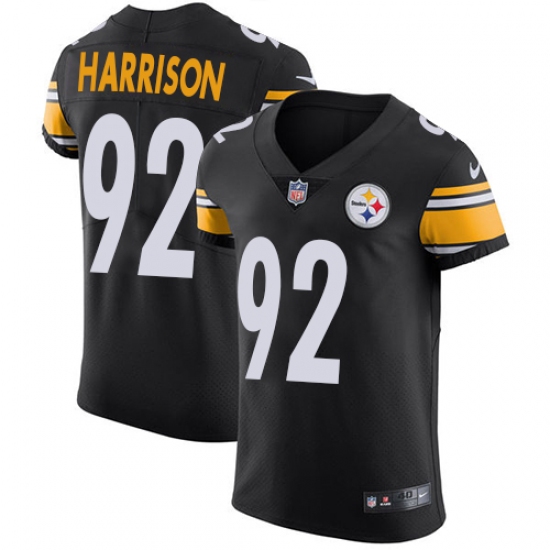Men's Nike Pittsburgh Steelers 92 James Harrison Black Team Color Vapor Untouchable Elite Player NFL Jersey