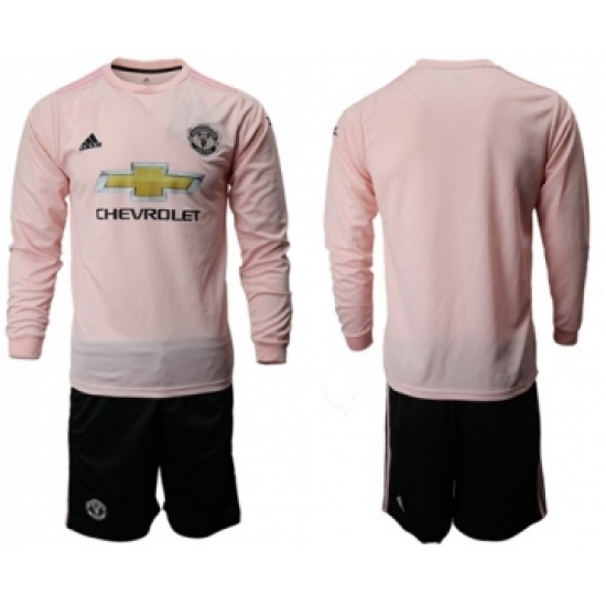 Manchester United Blank Away Long Sleeves Soccer Club Jersey