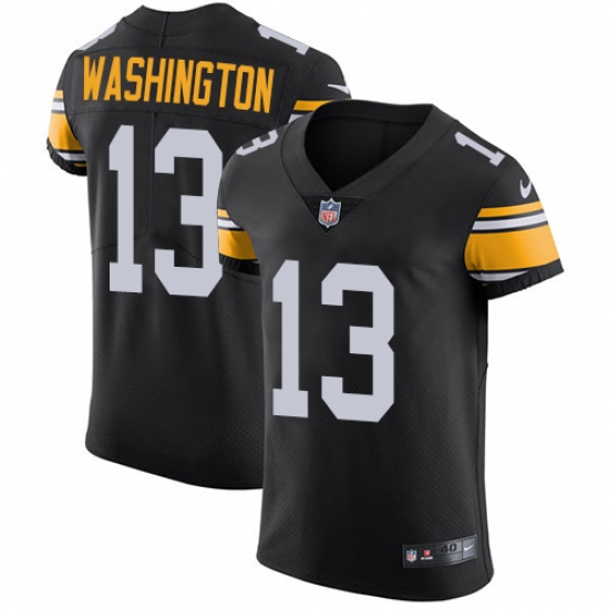 Men's Nike Pittsburgh Steelers 13 James Washington Black Alternate Vapor Untouchable Elite Player NFL Jersey