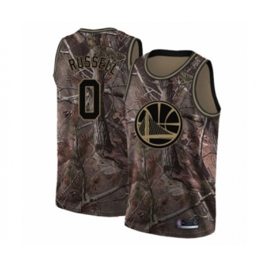 Men's Golden State Warriors 0 D'Angelo Russell Swingman Camo Realtree Collection Basketball Jersey
