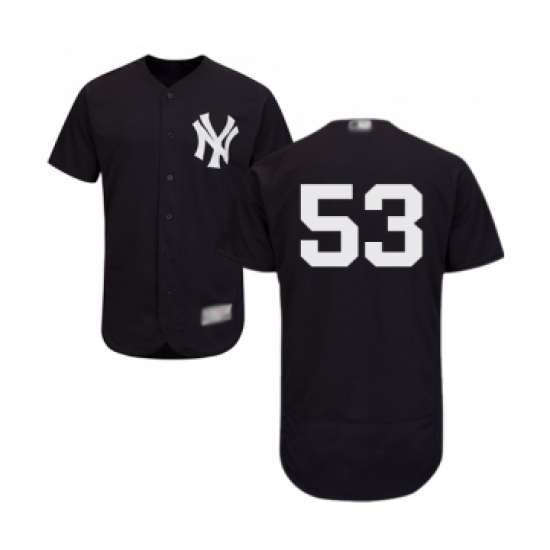 Men's New York Yankees 53 Zach Britton Navy Blue Alternate Flex Base Authentic Collection Baseball Jersey