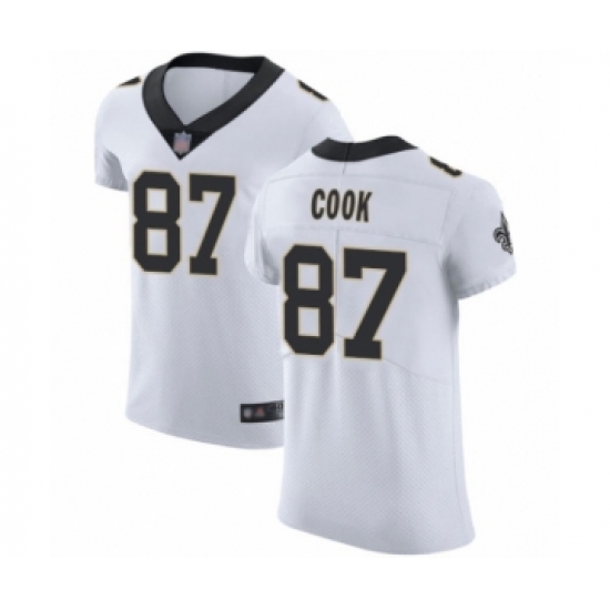 Men's New Orleans Saints 87 Jared Cook White Vapor Untouchable Elite Player Football Jersey