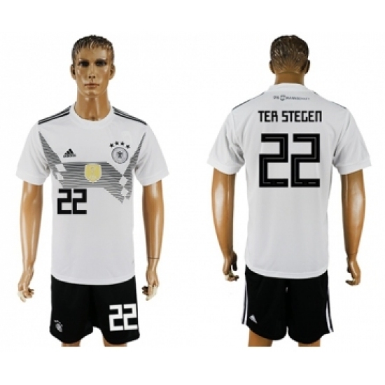 Germany 22 Ter Stegen White Home Soccer Country Jersey