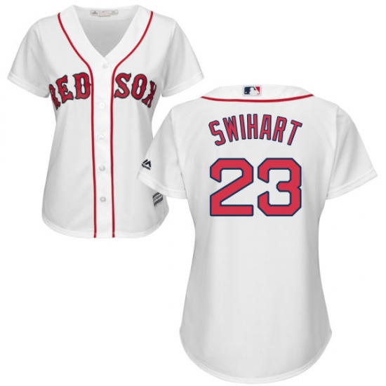 Women's Majestic Boston Red Sox 23 Blake Swihart Replica White Home MLB Jersey