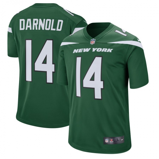 Men's New York Jets 14 Sam Darnold Nike Green Player Game Jersey