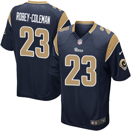 Men's Nike Los Angeles Rams 23 Nickell Robey-Coleman Game Navy Blue Team Color NFL Jersey