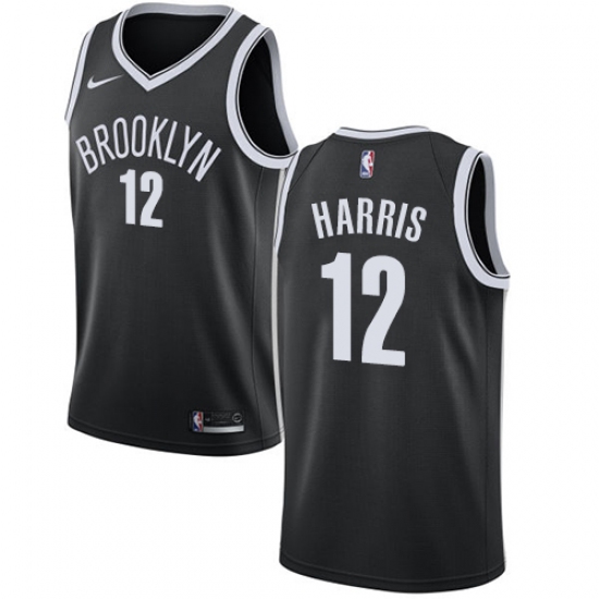 Men's Nike Brooklyn Nets 12 Joe Harris Swingman Black NBA Jersey - Icon Edition