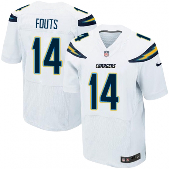 Men's Nike Los Angeles Chargers 14 Dan Fouts Elite White NFL Jersey