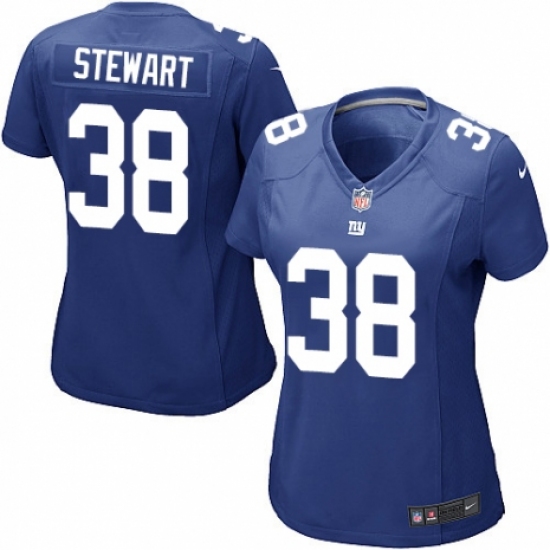 Women's Nike New York Giants 38 Jonathan Stewart Game Royal Blue Team Color NFL Jersey