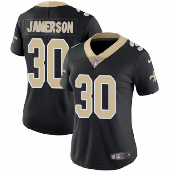 Women's Nike New Orleans Saints 30 Natrell Jamerson Black Team Color Vapor Untouchable Limited Player NFL Jersey