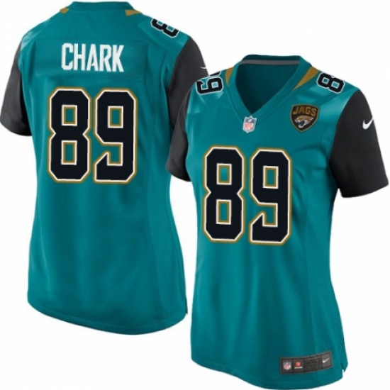 Women's Nike Jacksonville Jaguars 89 DJ Chark Game Teal Green Team Color NFL Jersey