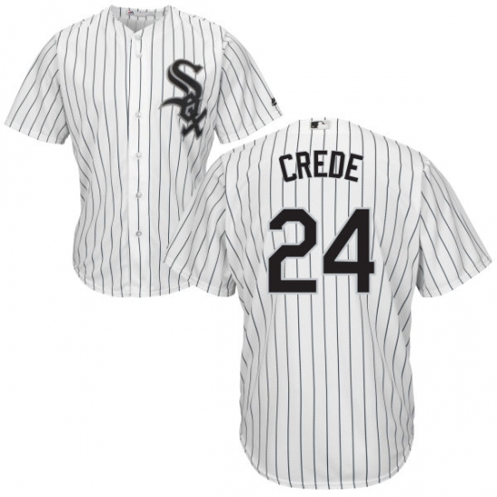 Men's Majestic Chicago White Sox 24 Joe Crede White Home Flex Base Authentic Collection MLB Jersey