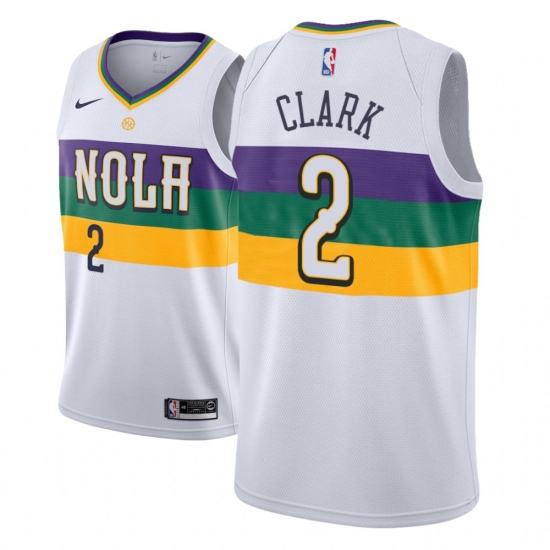 Men NBA 2018-19 New Orleans Pelicans 2 Ian Clark City Edition White Jersey