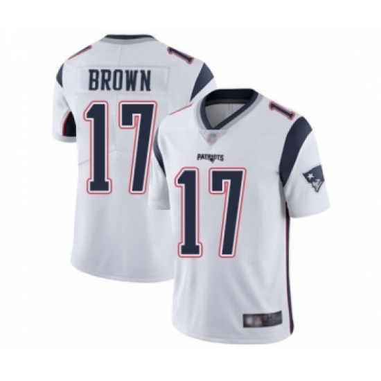 Men's New England Patriots 17 Antonio Brown White Vapor Untouchable Limited Player Football Jersey