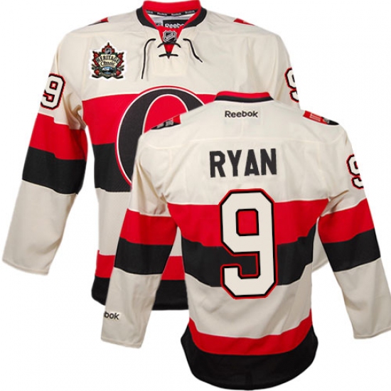 Men's Reebok Ottawa Senators 9 Bobby Ryan Authentic Cream 2014 Heritage Classic NHL Jersey