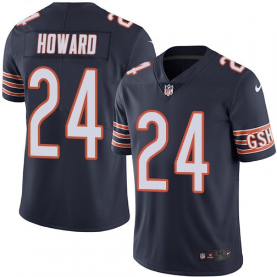 Youth Nike Chicago Bears 24 Jordan Howard Navy Blue Team Color Vapor Untouchable Limited Player NFL Jersey